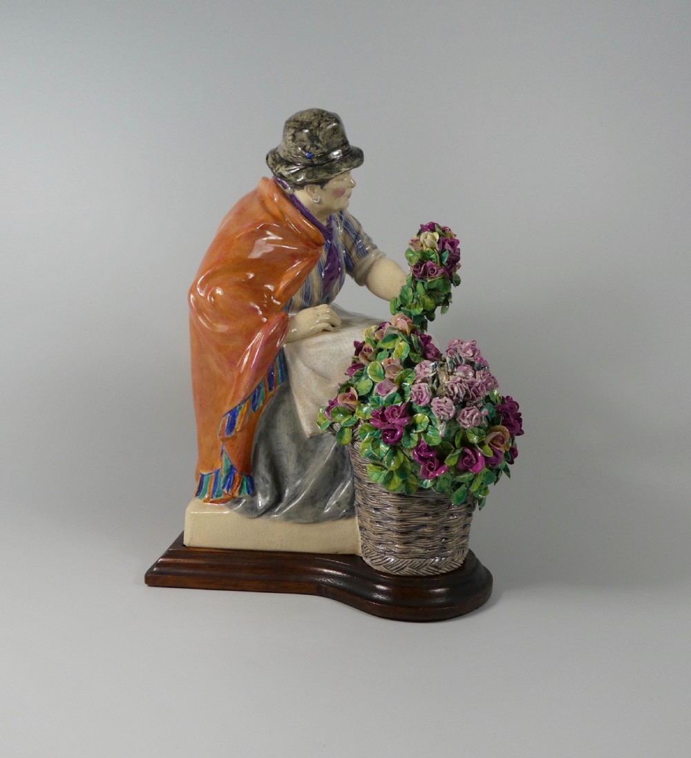 Charles Vyse figure ‘The Piccadilly Rose Woman’, dated 1923. View V