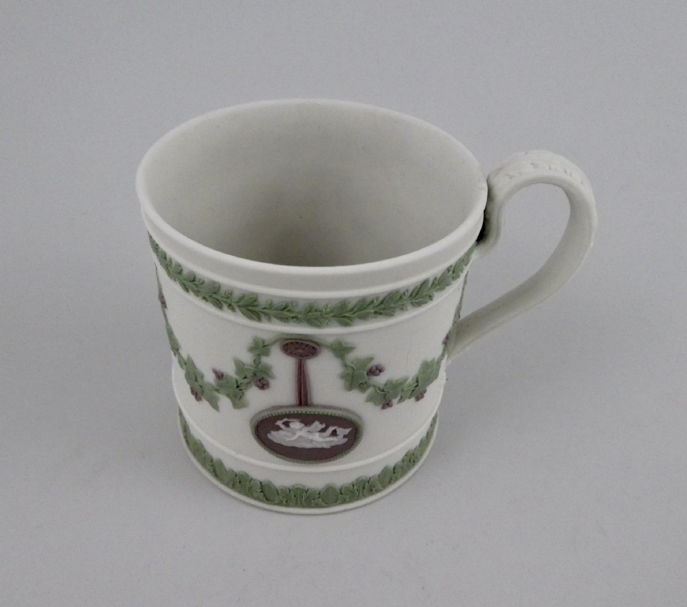Wedgwood Three colour jasper coffee can, c. 1860.