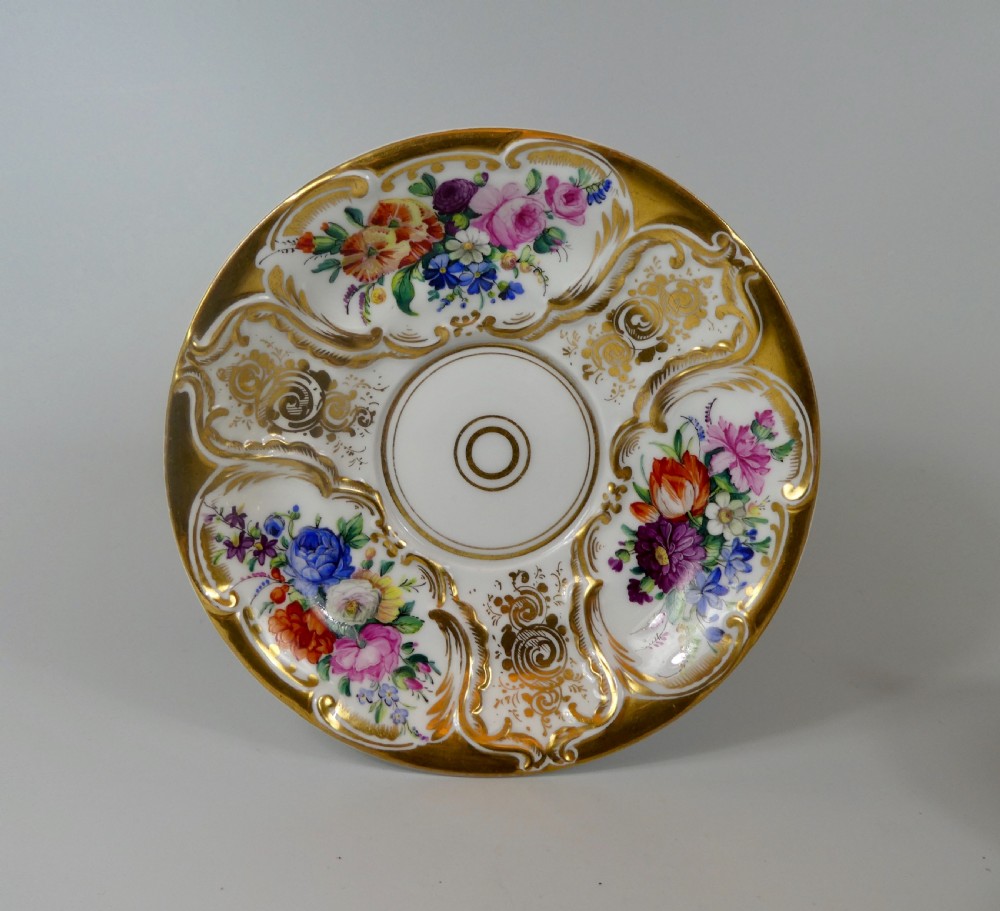KPM Berlin porcelain chocolate cup, cover and stand, c. 1860. View II