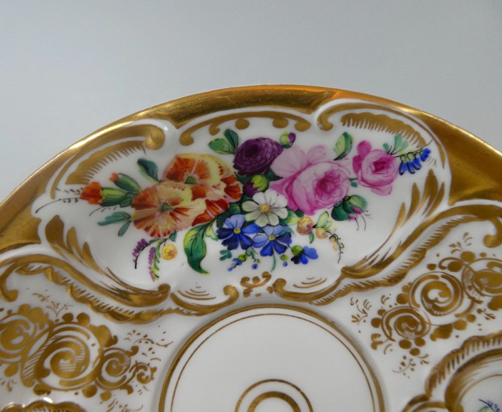 KPM Berlin porcelain chocolate cup, cover and stand, c. 1860. View III
