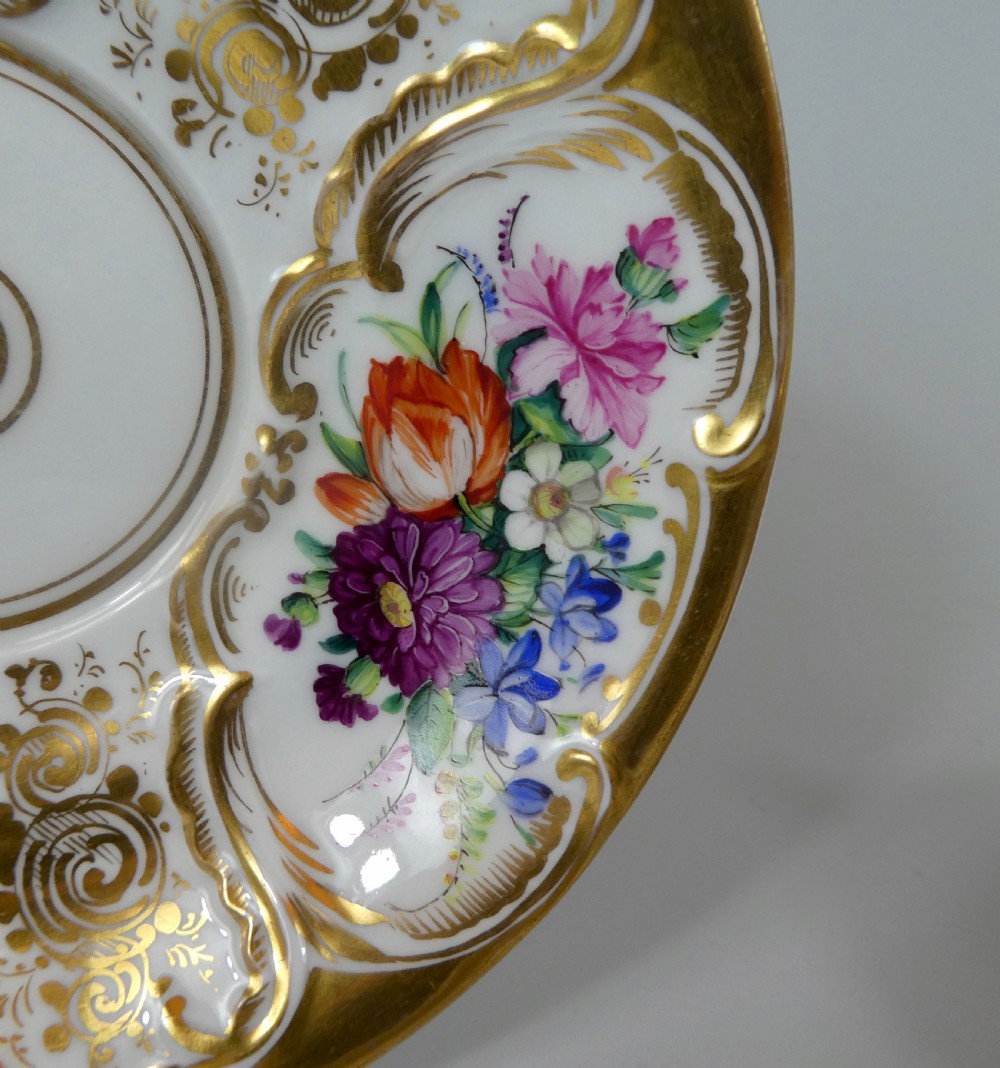 KPM Berlin porcelain chocolate cup, cover and stand, c. 1860. View V