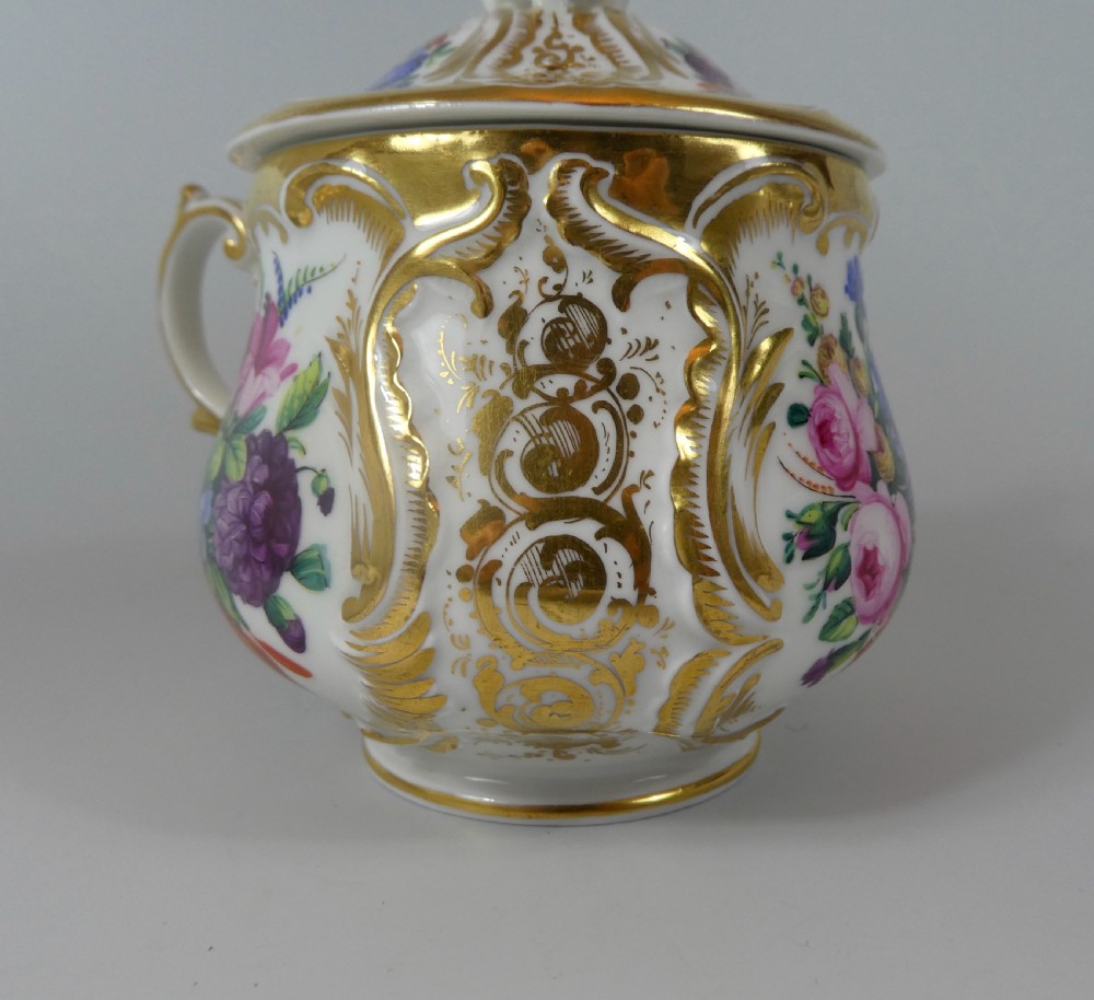 KPM Berlin porcelain chocolate cup, cover and stand, c. 1860. View IX