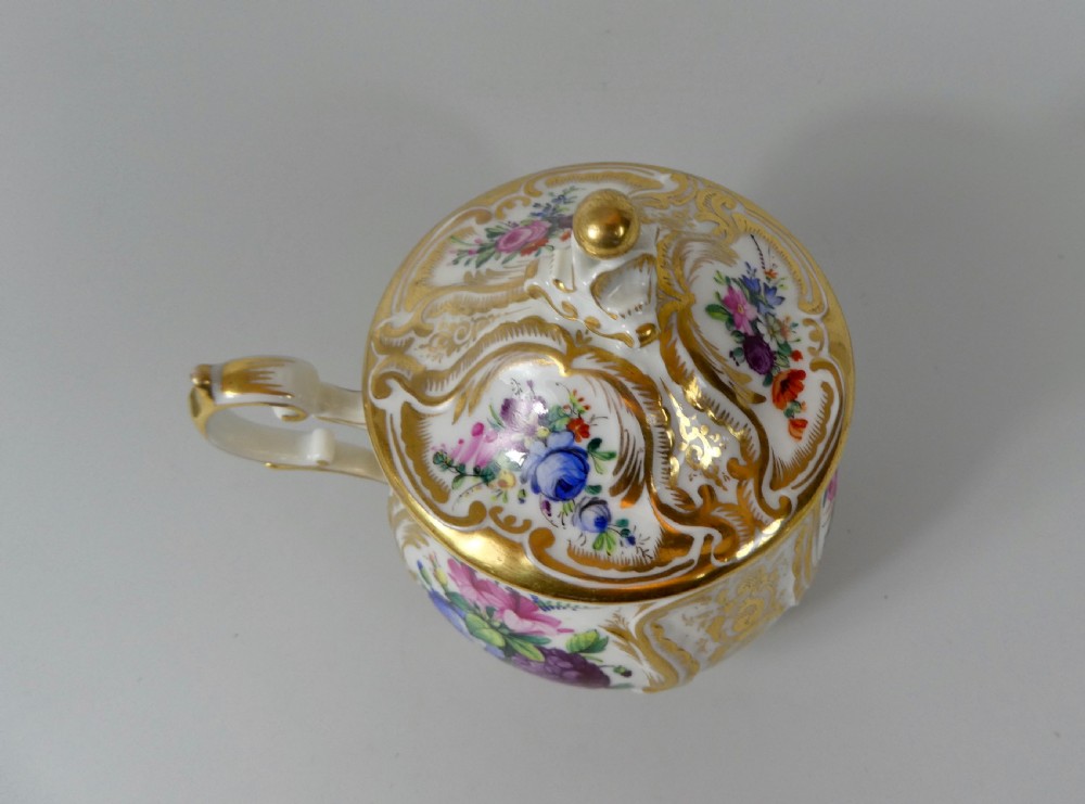 KPM Berlin porcelain chocolate cup, cover and stand, c. 1860. View XI