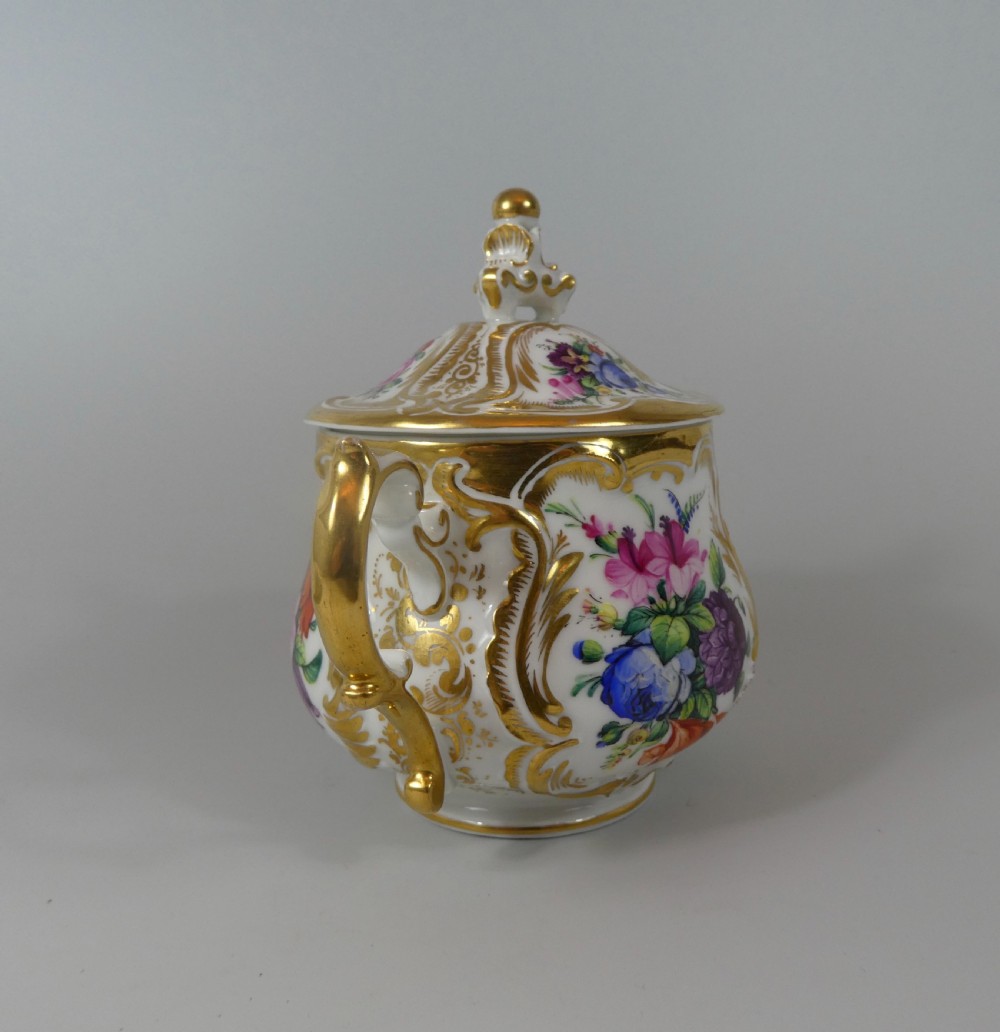 KPM Berlin porcelain chocolate cup, cover and stand, c. 1860. View XII