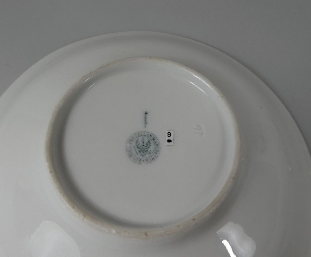 KPM Berlin porcelain chocolate cup, cover and stand, c. 1860. View XVI
