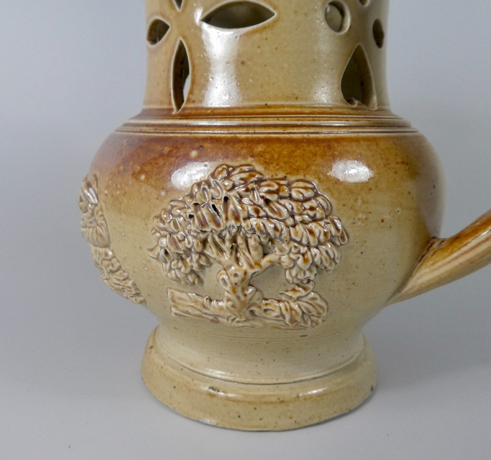 Brampton saltglazed stoneware puzzle jug, c. 1840. View VI
