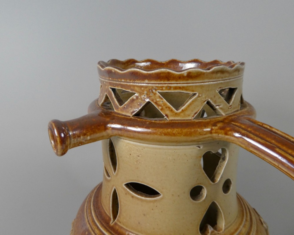 Brampton saltglazed stoneware puzzle jug, c. 1840. View VIII