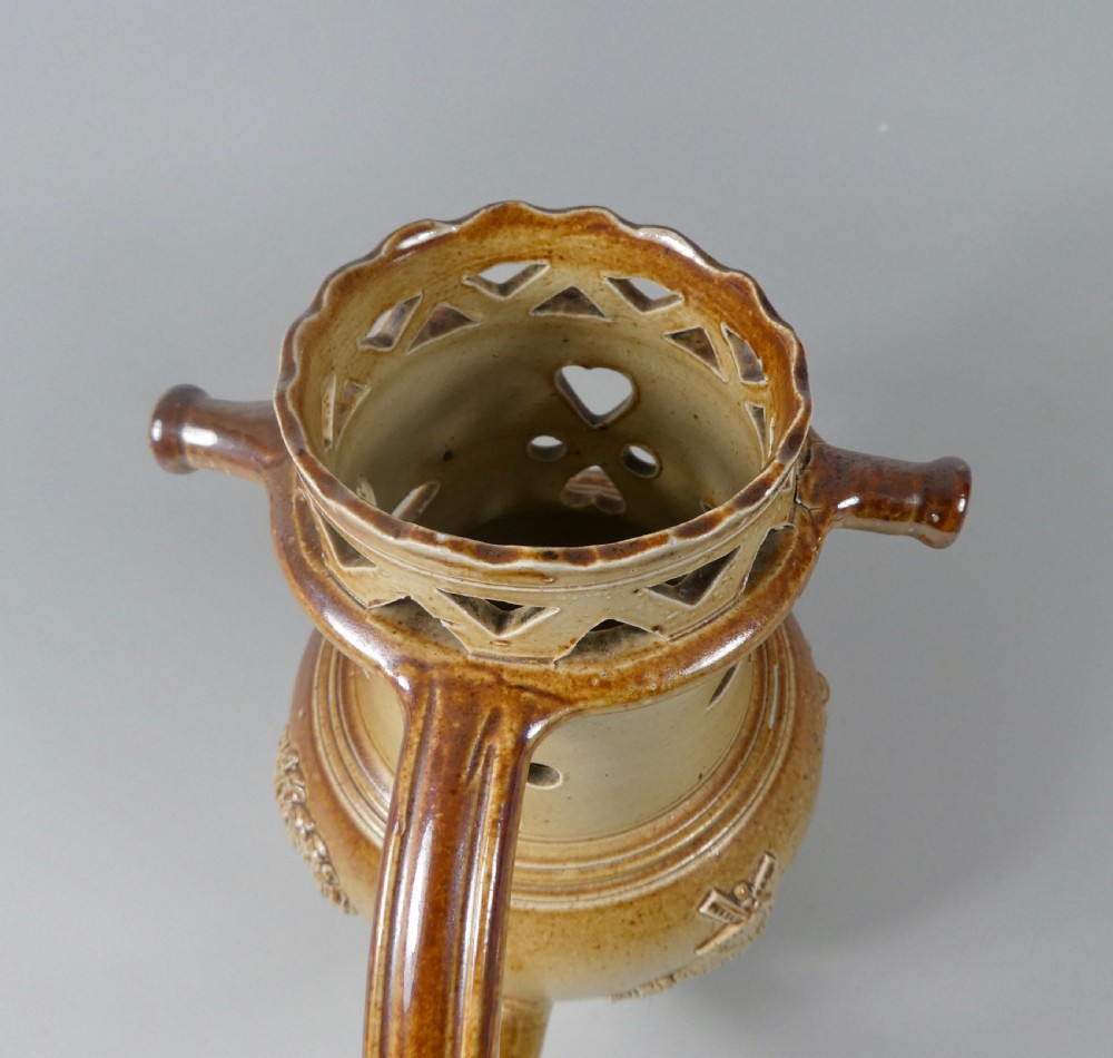 Brampton saltglazed stoneware puzzle jug, c. 1840. View XIII