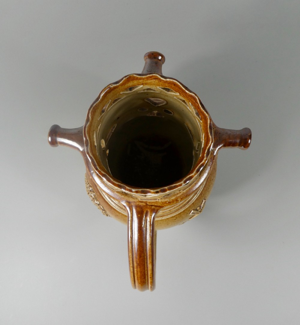 Brampton saltglazed stoneware puzzle jug, c. 1840. View XIV