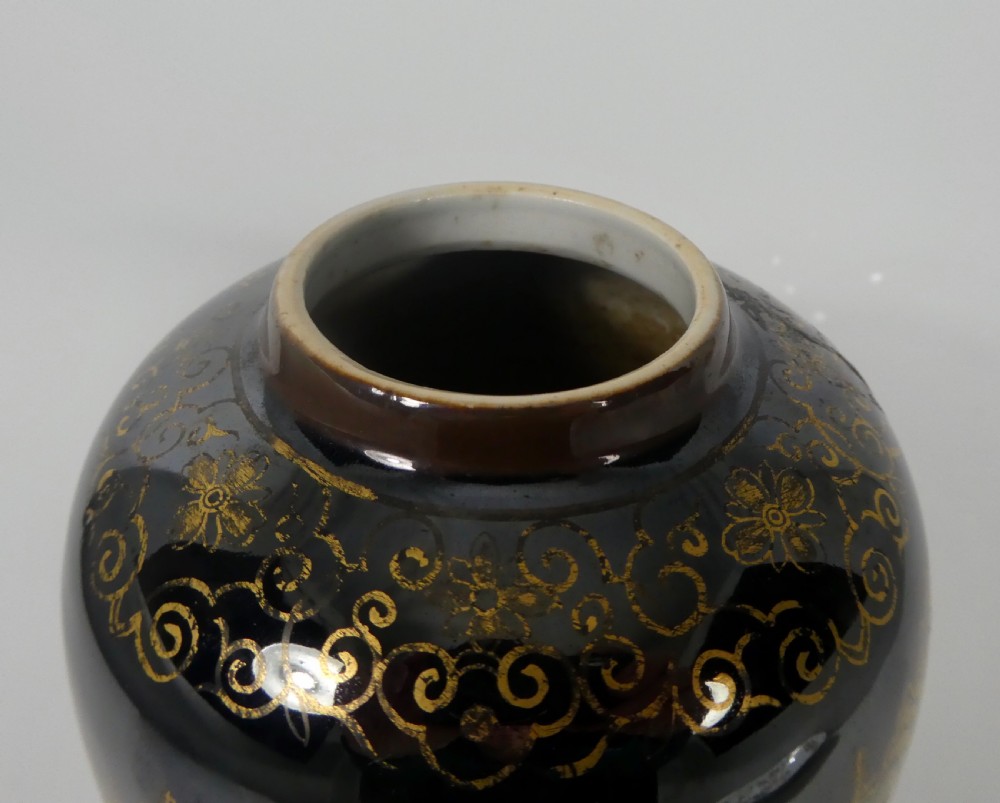 Chinese porcelain ‘Mirror Black’ , vase. 19th Century. Qing Dynasty. View VII