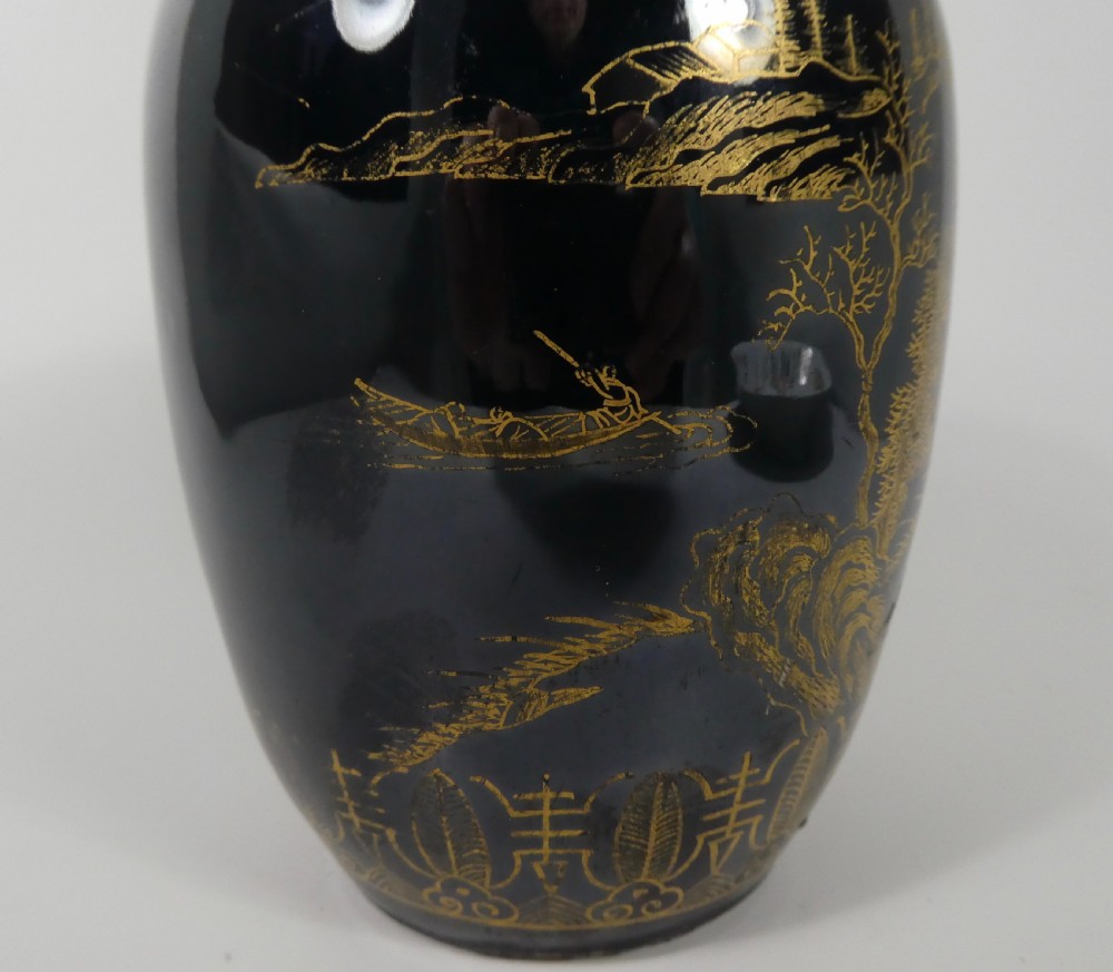 Chinese porcelain ‘Mirror Black’ , vase. 19th Century. Qing Dynasty. View XIII