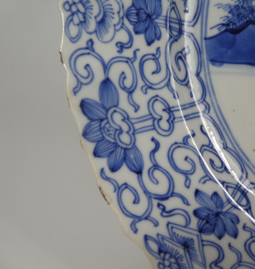 Chinese porcelain dish. Hare hunting. Kangxi Period, c. 1700. View VI