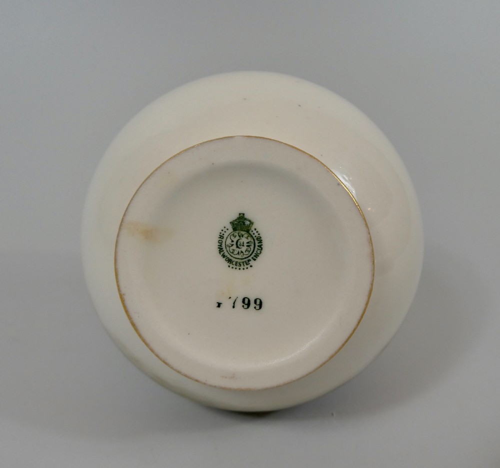 Royal Worcester Vase. Pheasant, signed Jas. Stinton, dated 1903. View VIII