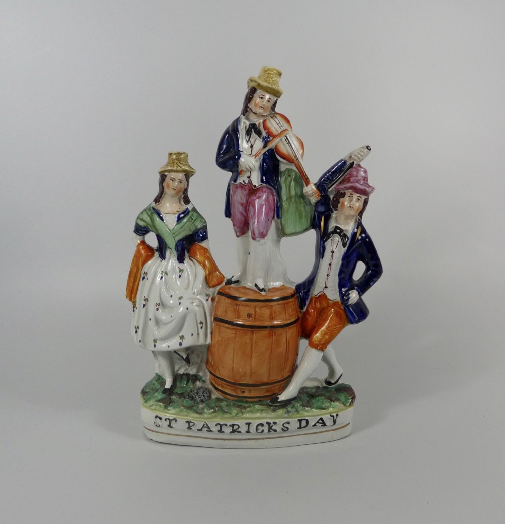 Staffordshire figure ‘St. Patrick’s Day’, c. 1860.