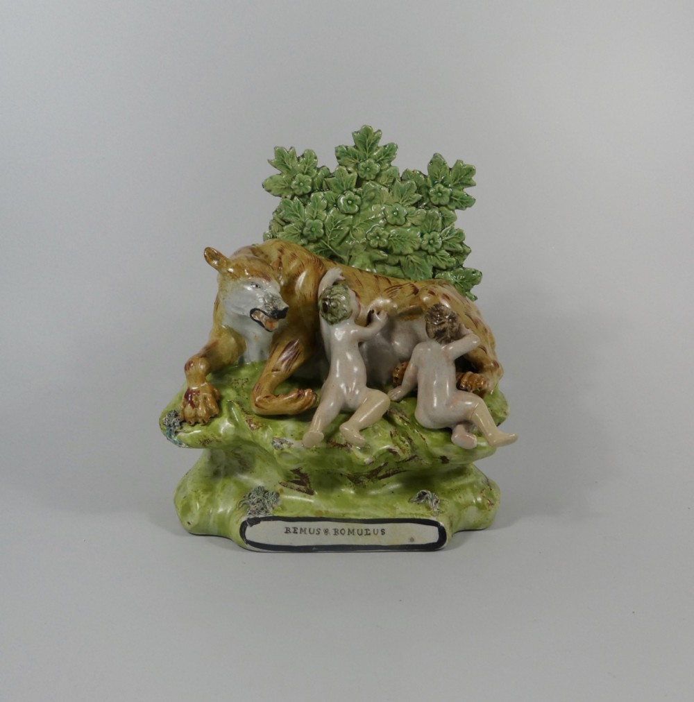 Staffordshire pottery ‘Remus & Romulus’, c. 1830.