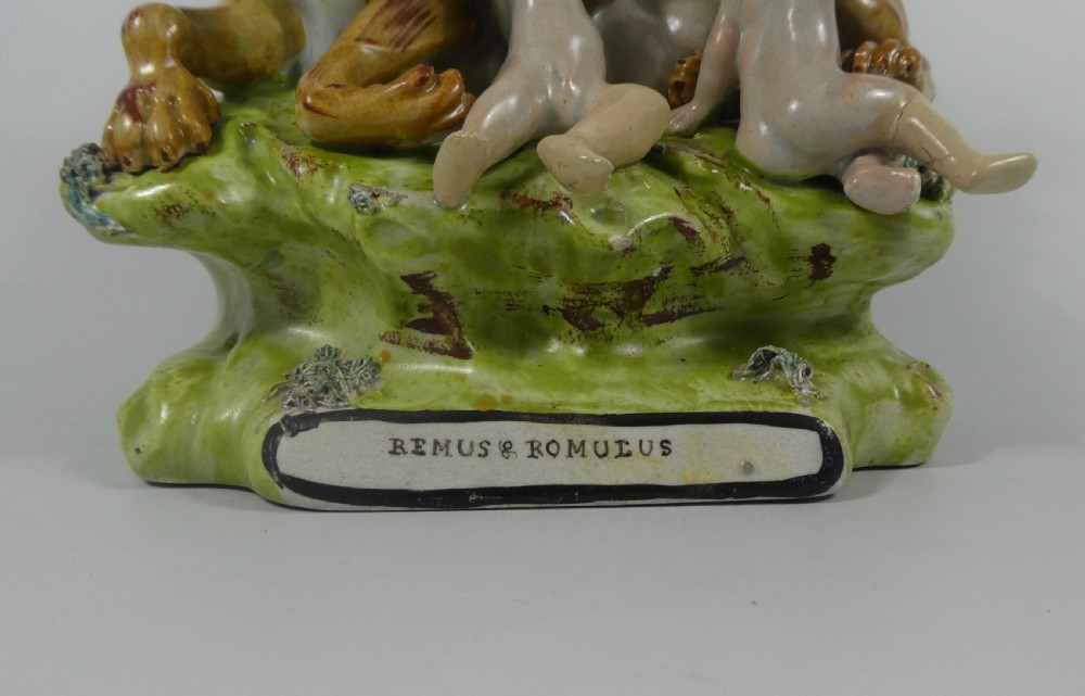 Staffordshire pottery ‘Remus & Romulus’, c. 1830. View VI