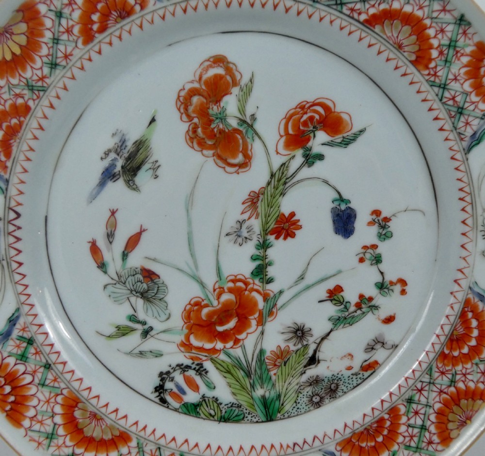 Chinese porcelain plate. Famille verte decoration, c. 1720. Kangxi Period. View II
