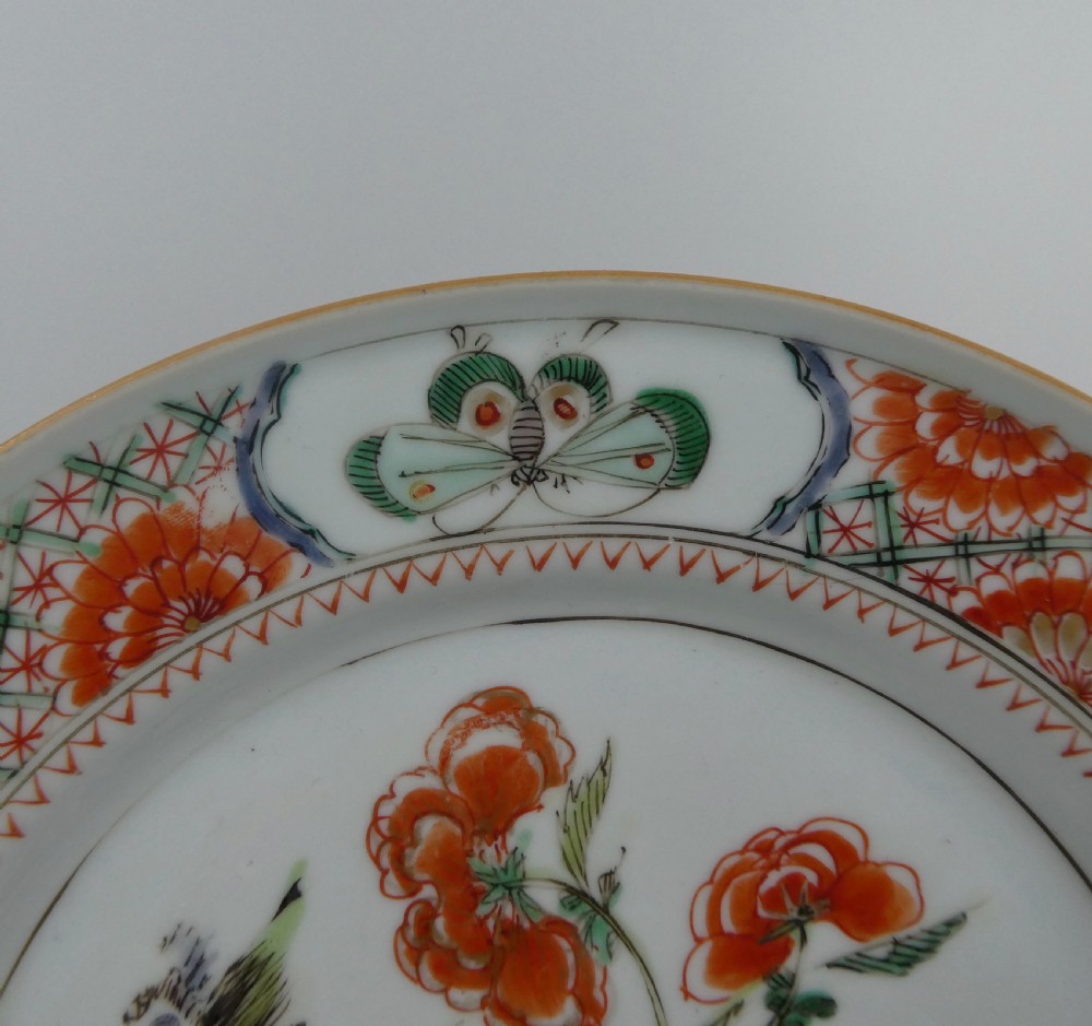 Chinese porcelain plate. Famille verte decoration, c. 1720. Kangxi Period. View III