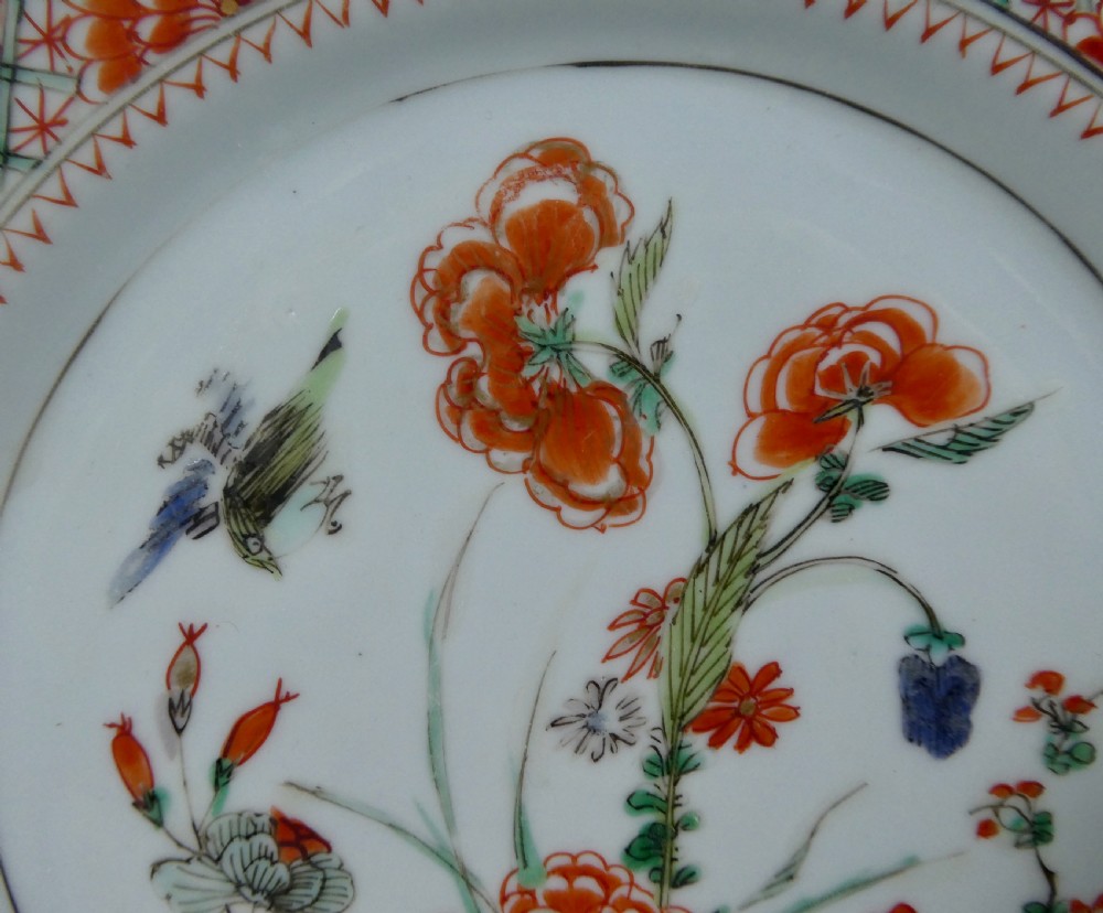 Chinese porcelain plate. Famille verte decoration, c. 1720. Kangxi Period. View IV
