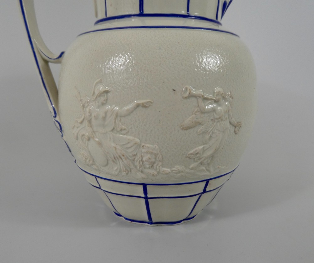 English felspathic pottery jug, Nelson and The Victory, c. 1805. View VI