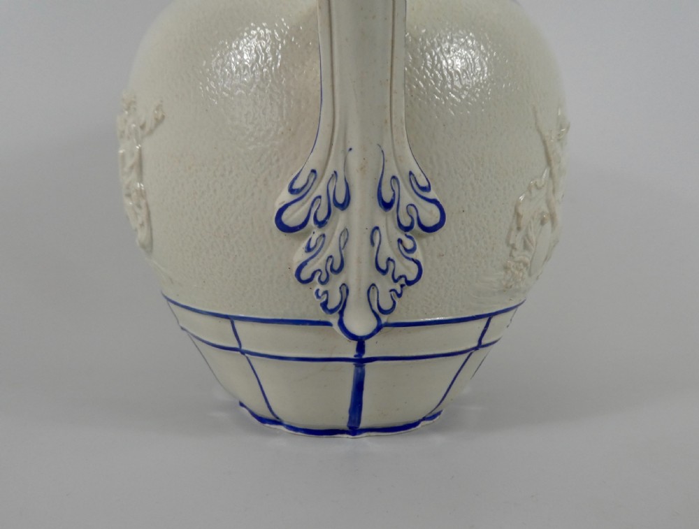 English felspathic pottery jug, Nelson and The Victory, c. 1805. View X