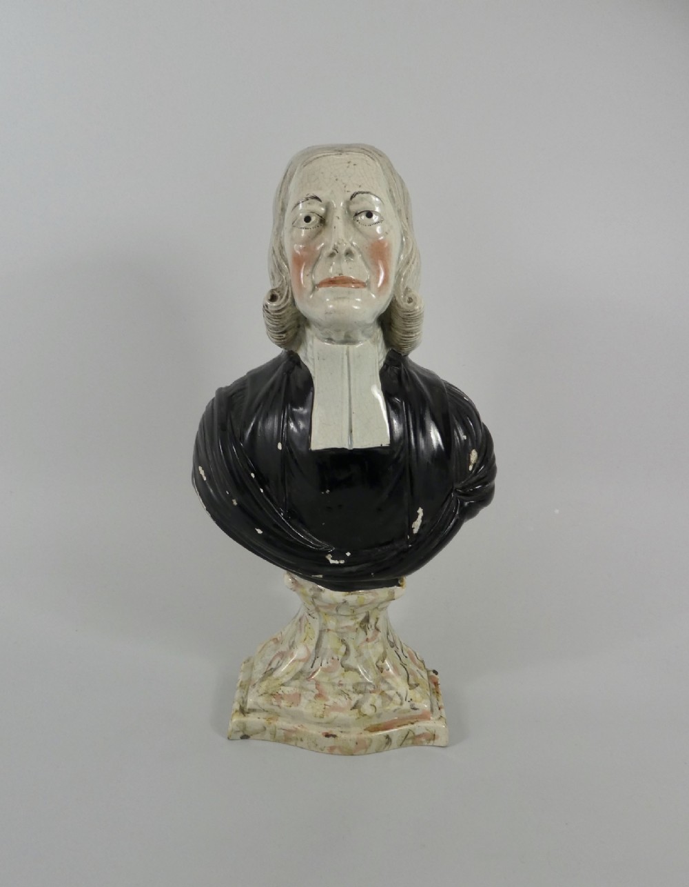 Staffordshire pottery bust, John Wesley. Enoch Wood & Son, c. 1830.