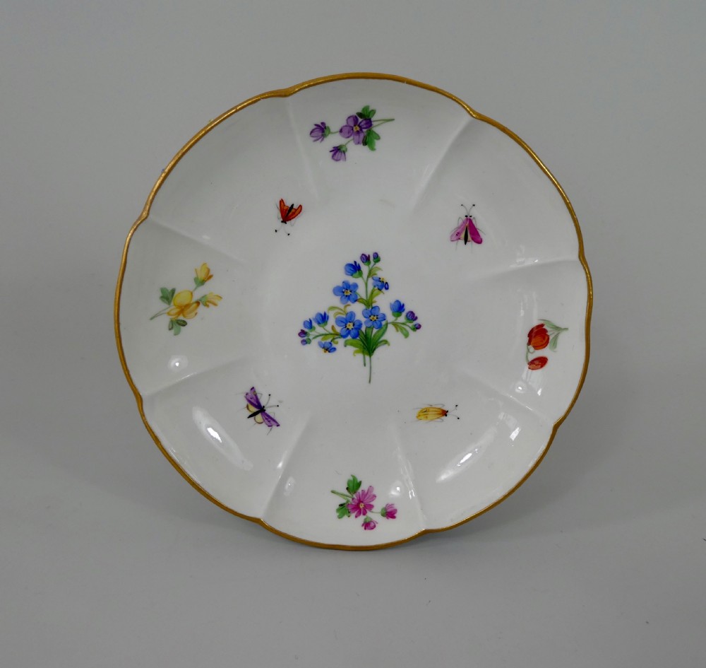 Meissen ‘Forget me nots’encrusted cup and saucer, c. 1880. View III