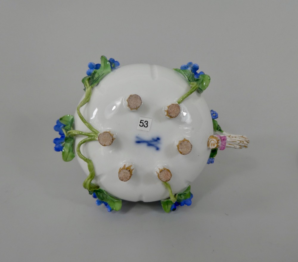 Meissen ‘Forget me nots’encrusted cup and saucer, c. 1880. View XI