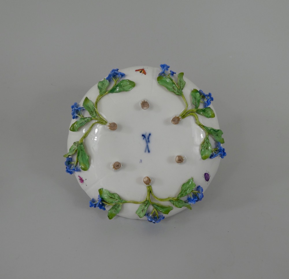 Meissen ‘Forget me nots’encrusted cup and saucer, c. 1880. View XII