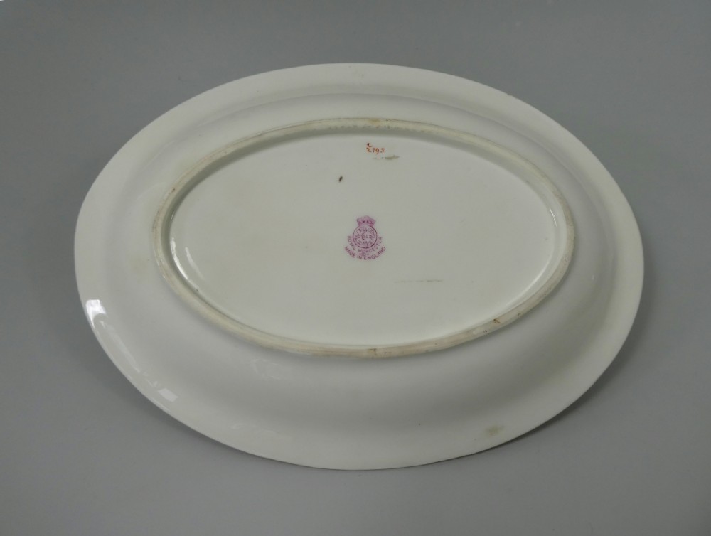 Royal Worcester porcelain dish. Fruit study, by Thomas Lockyer, dated 1935. View VIII
