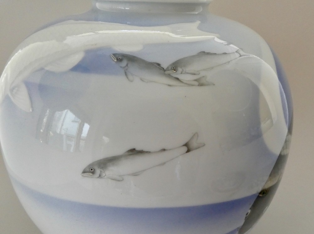 Japanese Koransha porcelain vase, Meiji Period. View VII