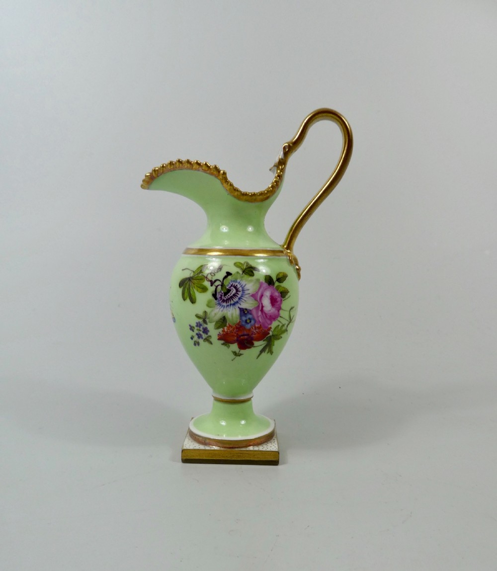 FBB Worcester porcelain miniature ewer, c. 1810