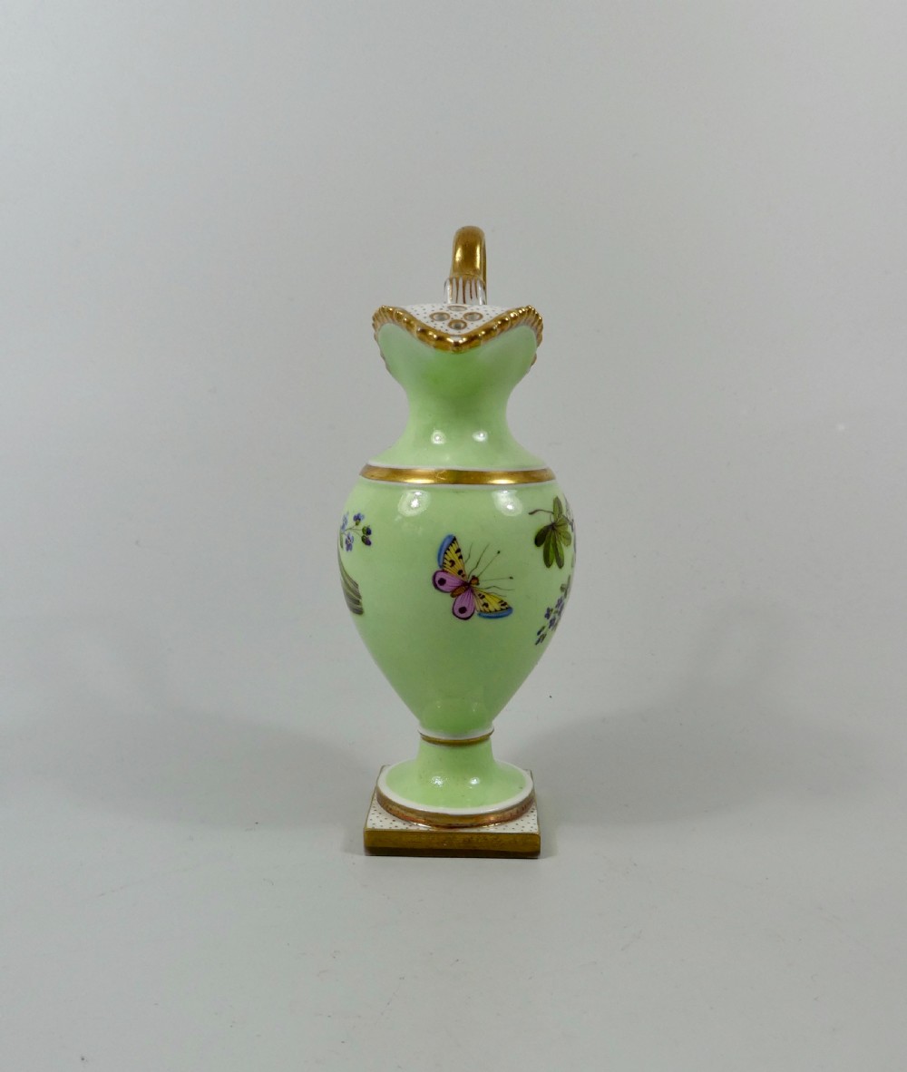 FBB Worcester porcelain miniature ewer, c. 1810 View II