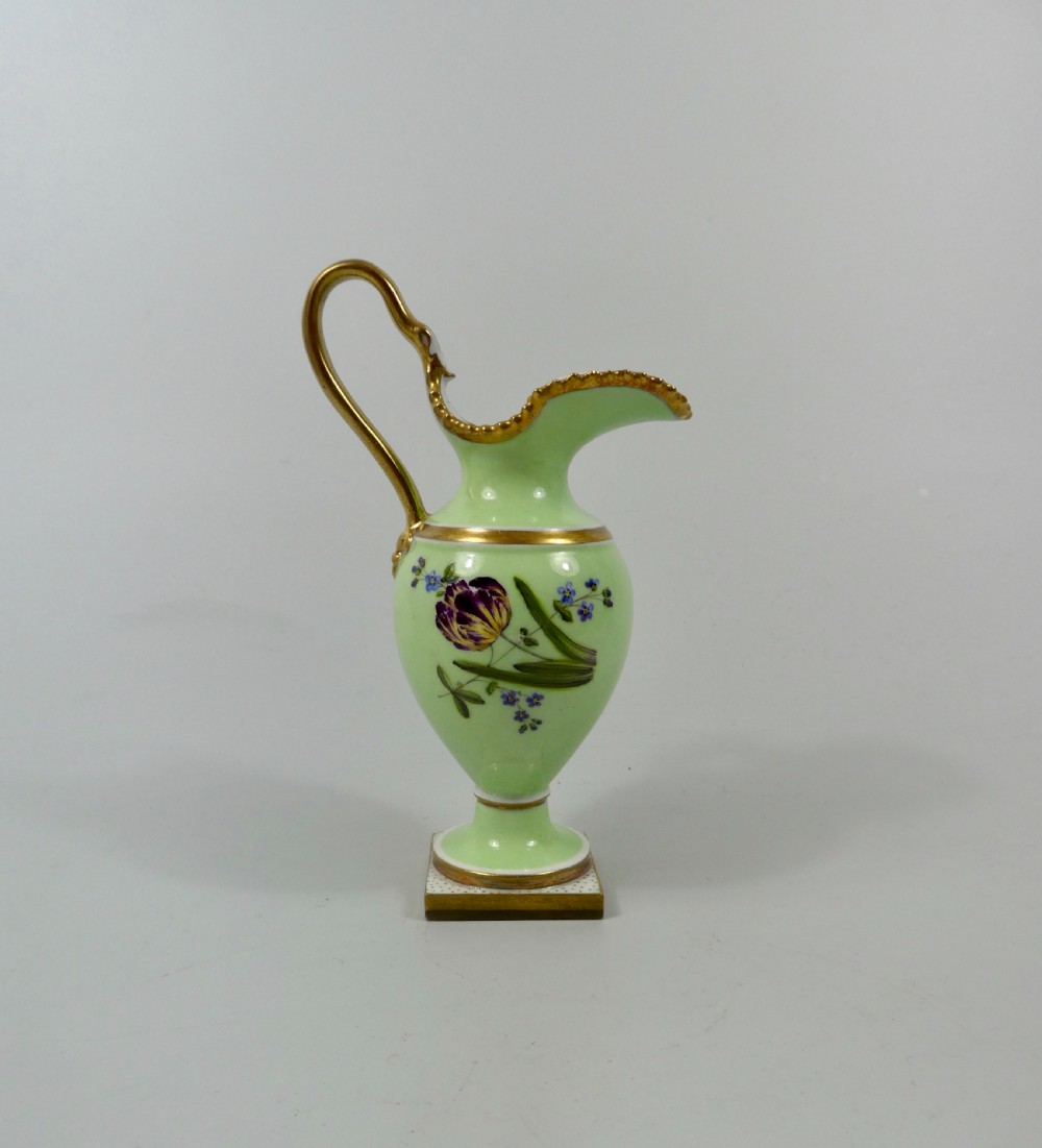 FBB Worcester porcelain miniature ewer, c. 1810 View III