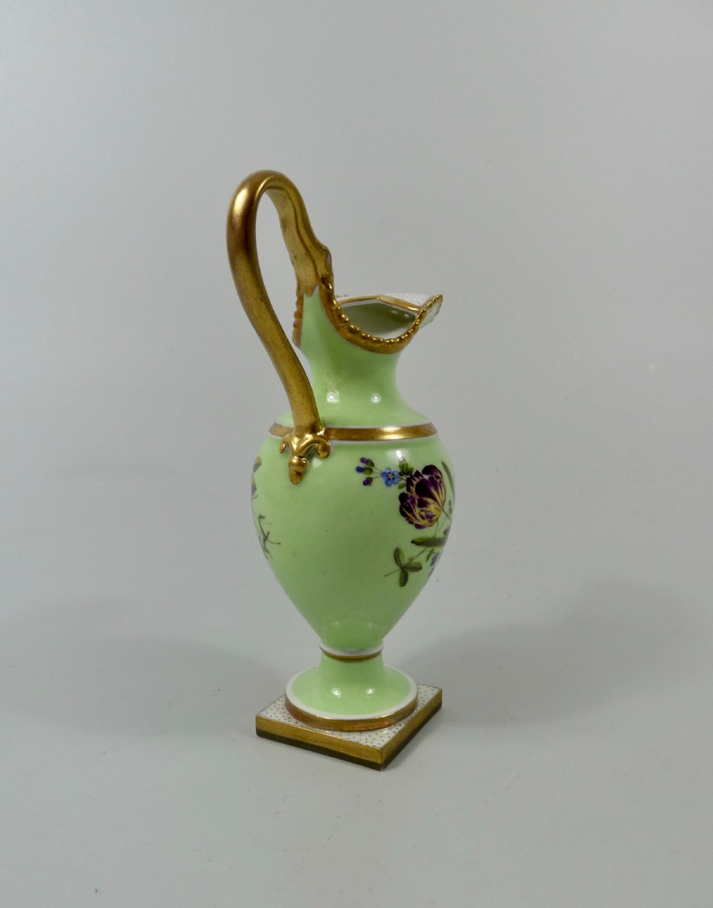 FBB Worcester porcelain miniature ewer, c. 1810 View V