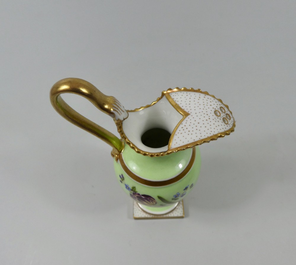 FBB Worcester porcelain miniature ewer, c. 1810 View VI