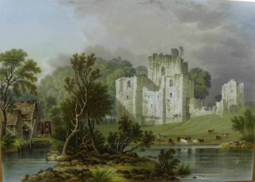 Minton porcelain tray, Brougham Castle’, c. 1830. View II