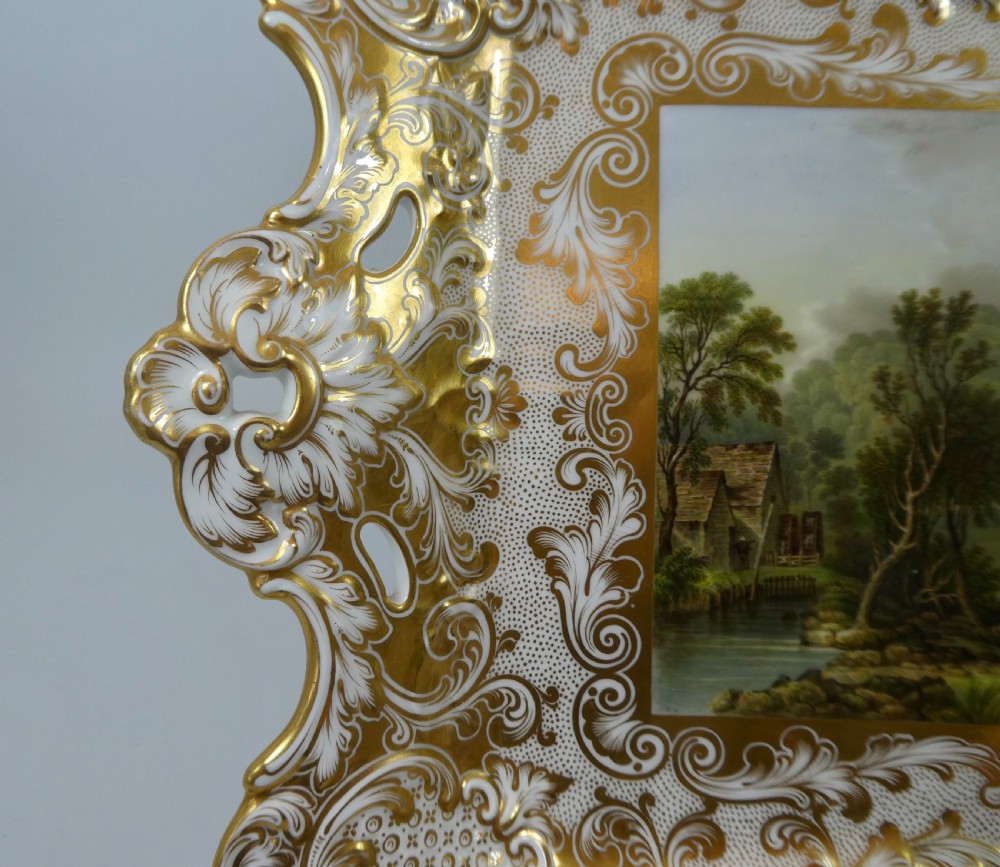Minton porcelain tray, Brougham Castle’, c. 1830. View V