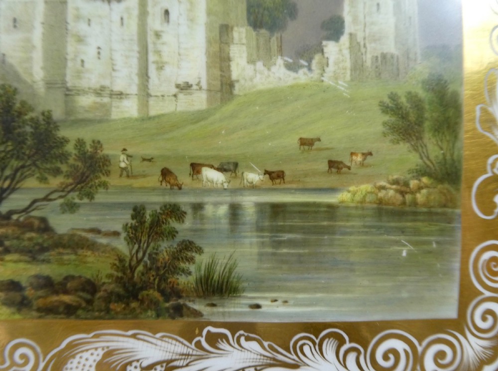Minton porcelain tray, Brougham Castle’, c. 1830. View VII