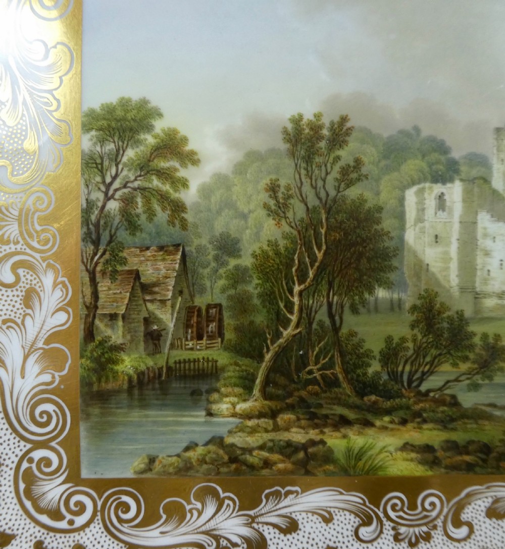 Minton porcelain tray, Brougham Castle’, c. 1830. View IX