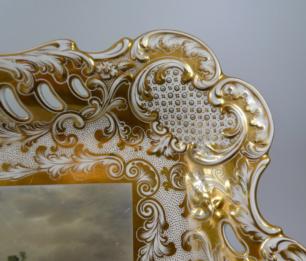 Minton porcelain tray, Brougham Castle’, c. 1830. View X