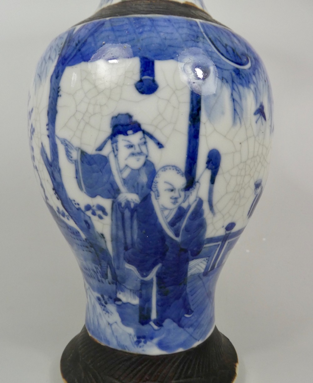 Chinese porcelain ‘Crackle glaze’ vase, c. 1890. View II