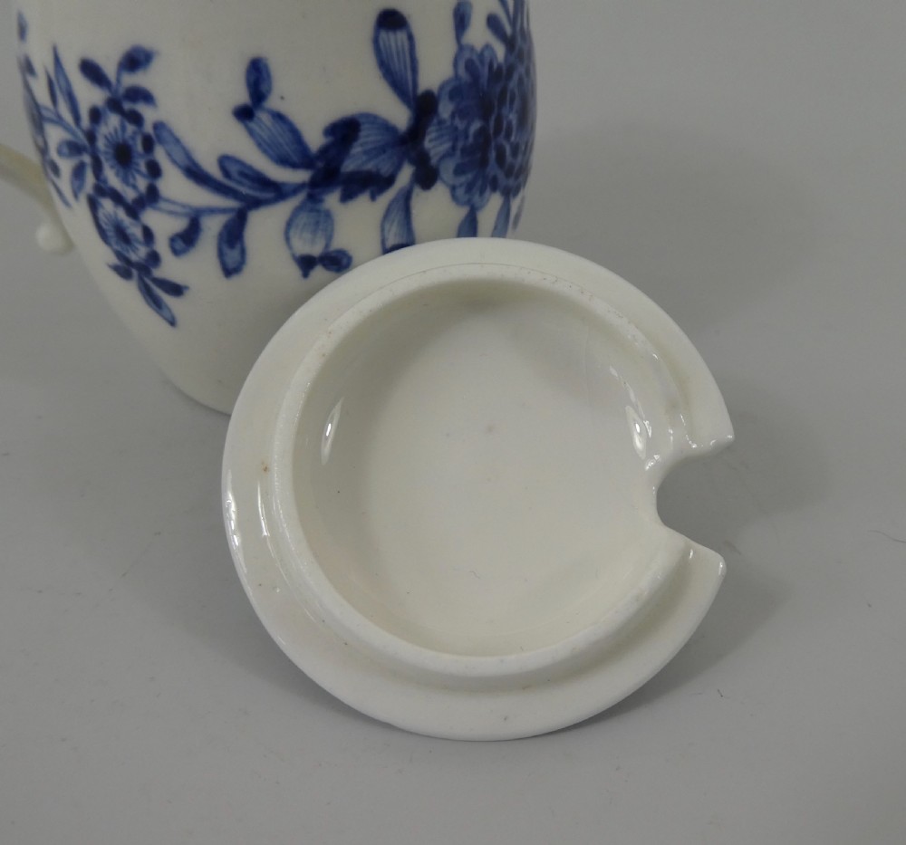Tournai porcelain mustard pot and cover, c. 1770. View IX