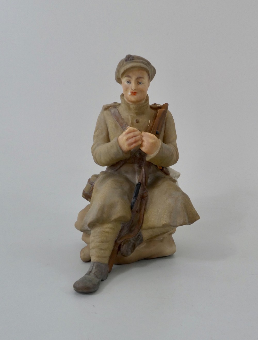 Very rare Royal Worcester porcelain figure, dated 1917.