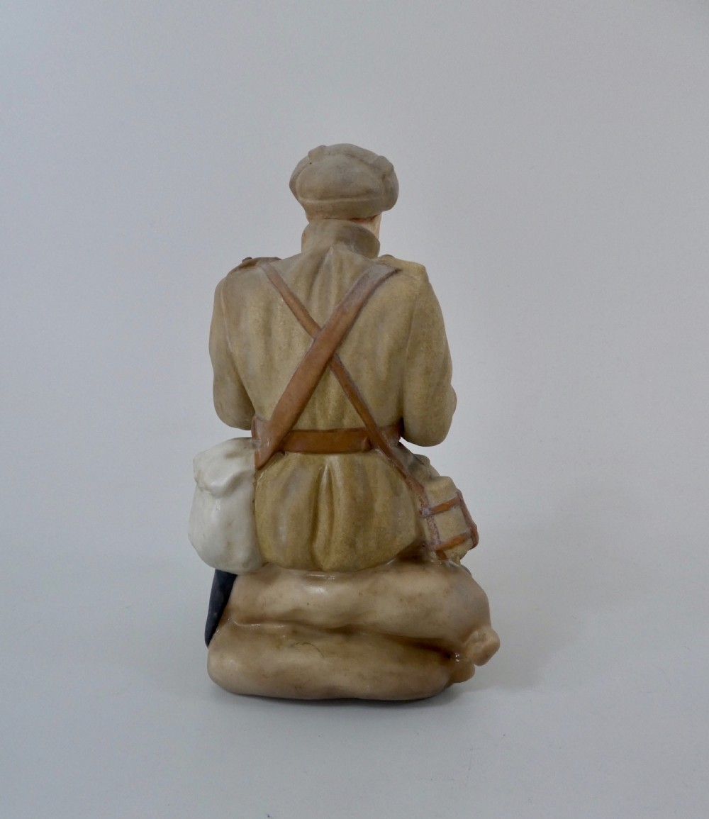 Very rare Royal Worcester porcelain figure, dated 1917. View IV