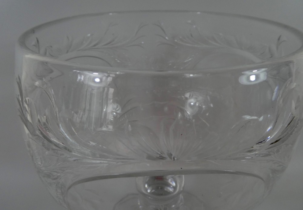 Thomas Webb & Corbett Ltd large glass hunting goblet, c. 1930. View III