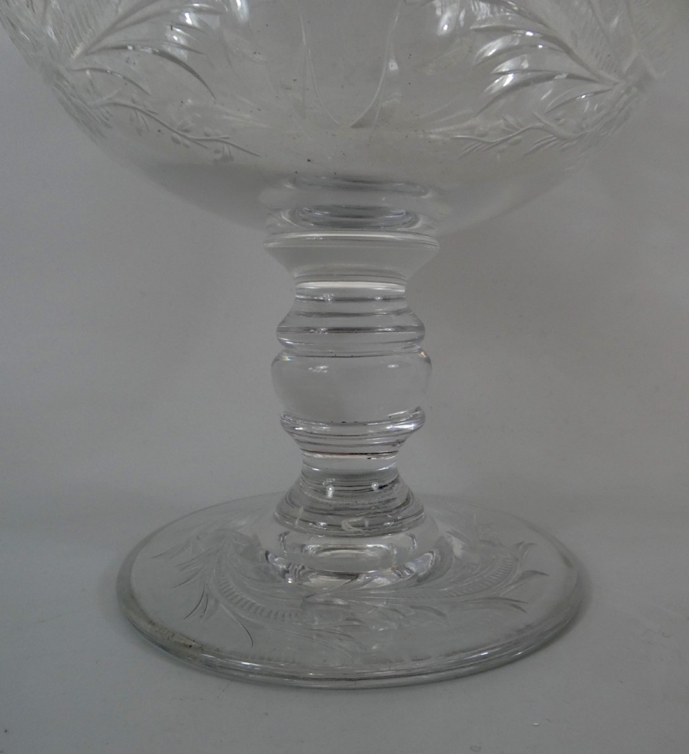 Thomas Webb & Corbett Ltd large glass hunting goblet, c. 1930. View VIII