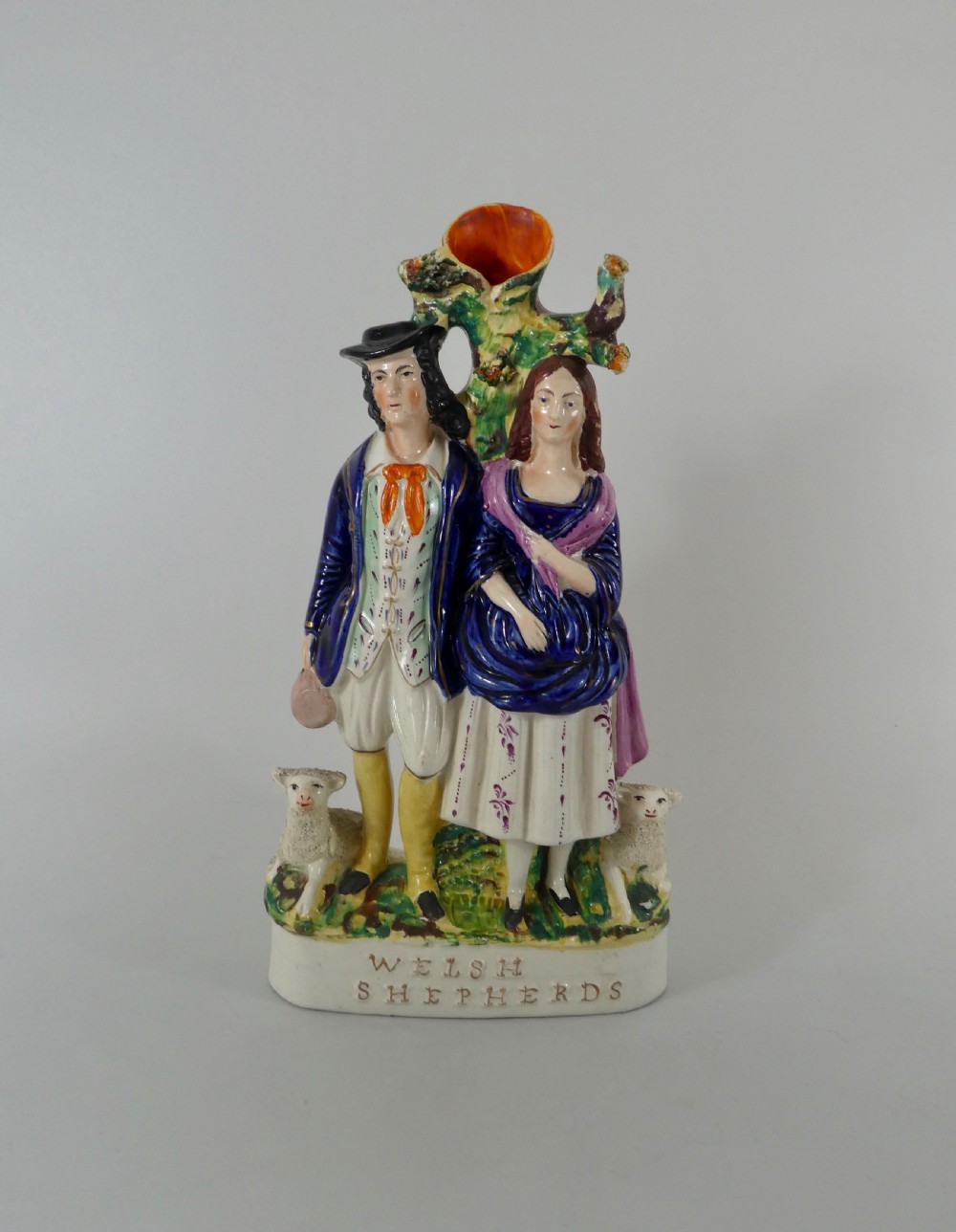 Staffordshire ‘Welsh Shepherds’, c. 1860.
