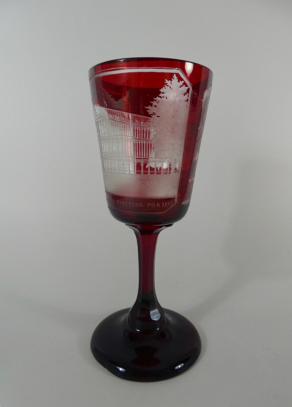 Crystal Palace Exhibition Glass goblet, 1851. View V