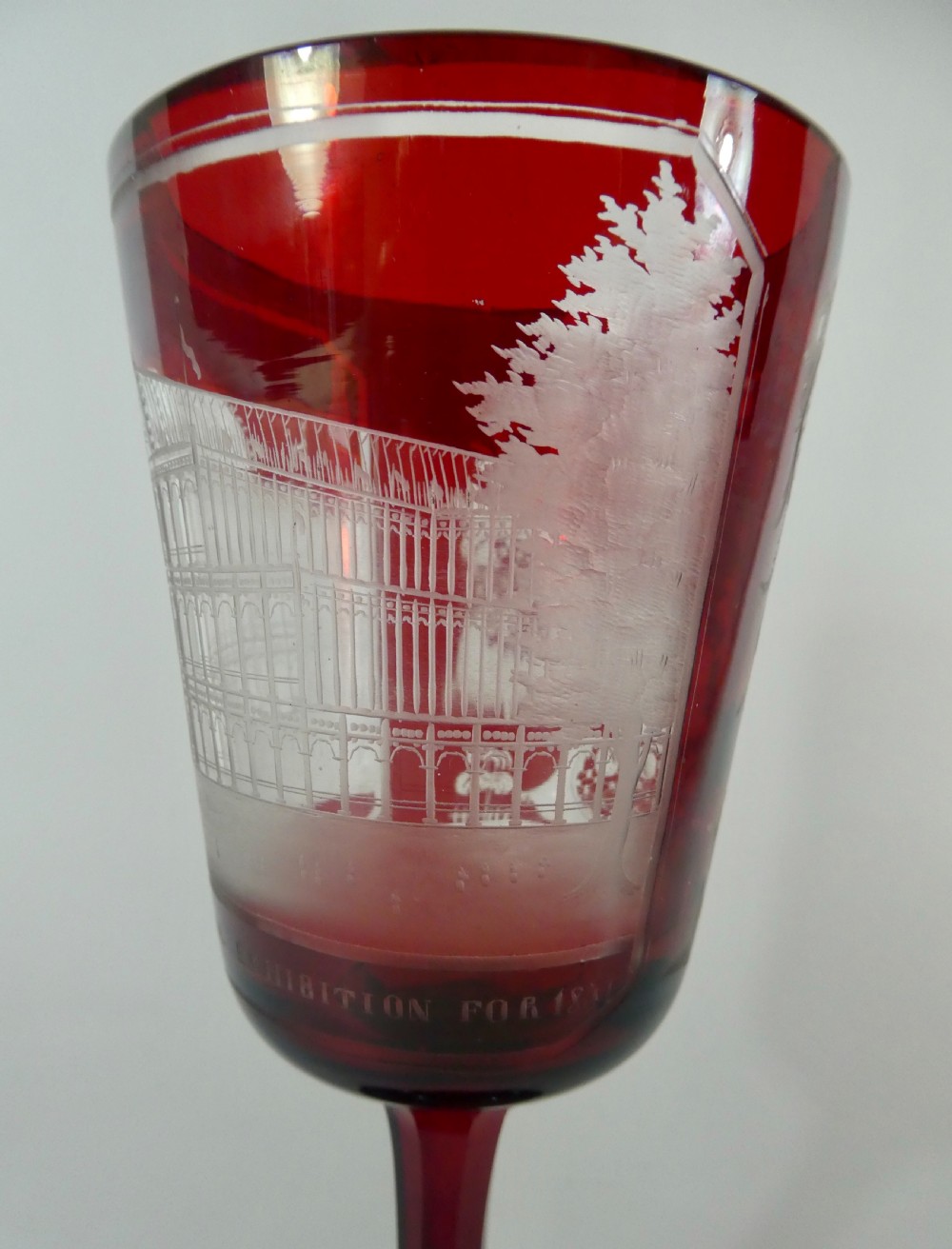 Crystal Palace Exhibition Glass goblet, 1851. View VI